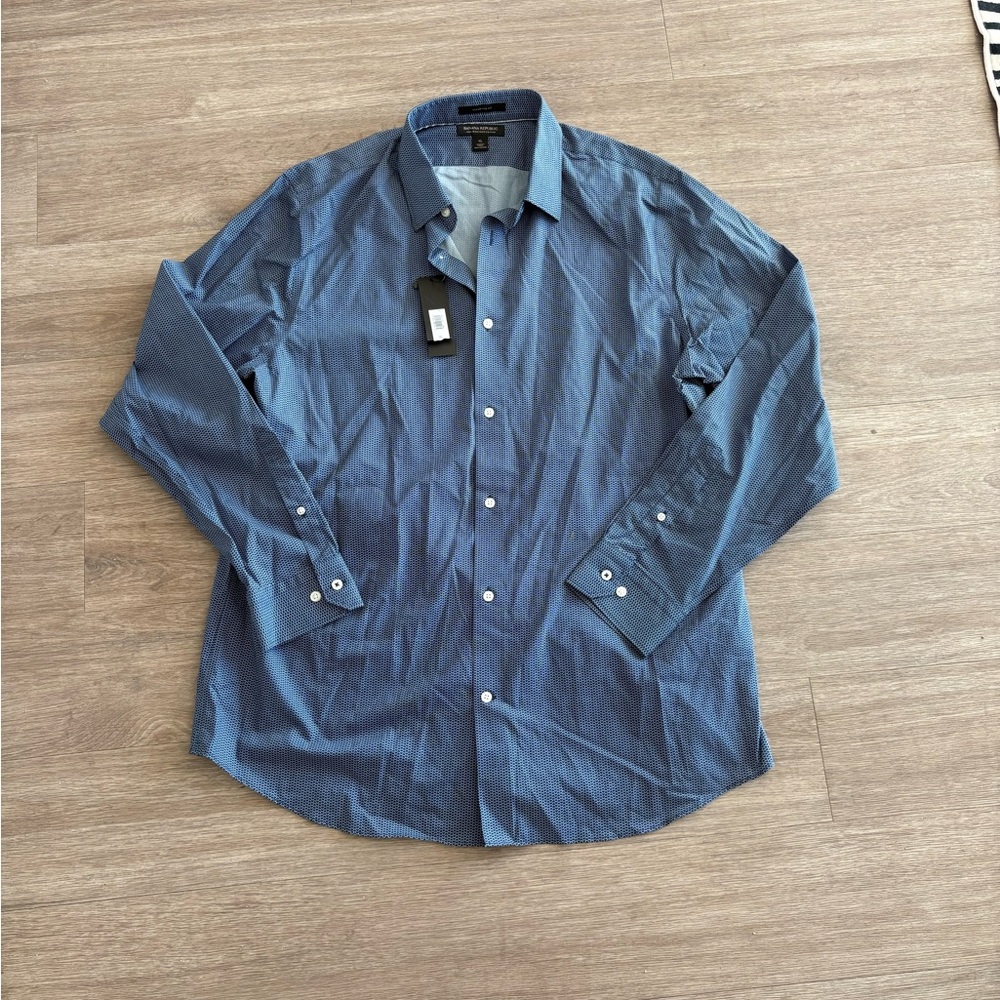NWT- Banana Republic Blue Button Down Dress Shirt